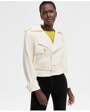 INC International Concepts Faux-leather Biker Jacket - White