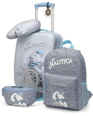 Nautica Kids Adventure 5-piece Airline Approved Carry-on luggage Set - Blue