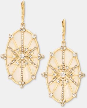 Lonna & Lilly Mother Of Pearl And Crystal Gold-tone Large Snowflake Drop Earrings - Metallic