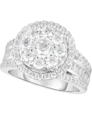 Macy's Diamond Round Halo Ring (2 Ct. T.w. - White