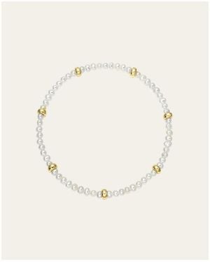 Zoe Lev 14k Gold Pearl Segment Bead Bracelet - Natural