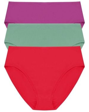 Natori Bliss Bare Cotton Hipster 3-pack - Red
