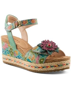 L'ARTISTE Boca Wedge Sandal - Metallic