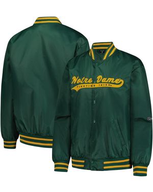 Hype and Vice Notre Dame Fighting Irish A-game Varsity Full-snap Jacket - Green