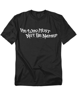 Harry Potter He Who Must Not Be Named T Shirt - Black