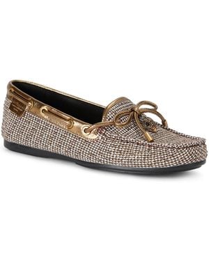 Kurt Geiger Eagle Embellished Square-toe Loafers - Gray