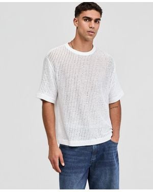 Mode Of One Relaxed-fit Mesh T-shirt - White