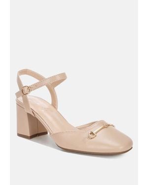 LONDON RAG Blitz Close Toe Buckled Sandals - Natural