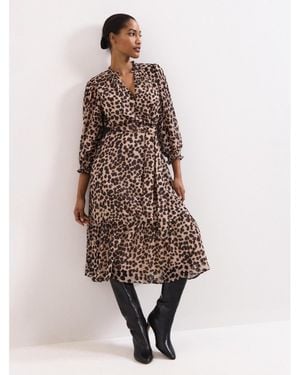 Phase Eight Carra Leopard Midi Dress - Multicolor