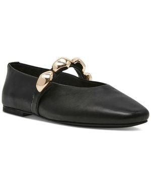 Steve Madden Poppin Embellished Mary-jane Flats - Black