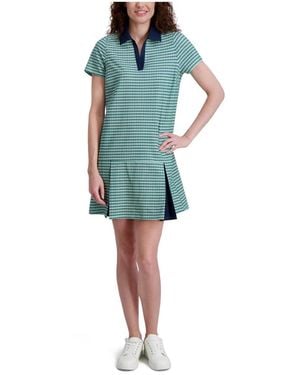 Stella Parker Pleated Hem Dress - Blue