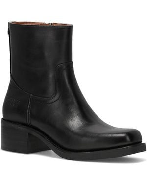 FRYE and CO Miranda Low Zipper Booties - Black