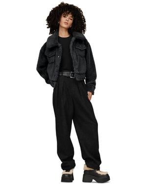 UGG Frankie Collared Neck Short Trucker Jacket - Black