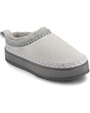 Journee Collection Tarika Round Toe Clog Slippers - Gray