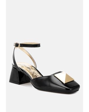 LONDON RAG Griselda Brooch Detail Ankle Strap Sandals - Multicolor