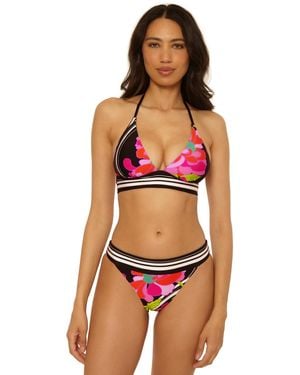 Trina Turk Bougainvillea Reversible Hipster Swim Bottom - Red