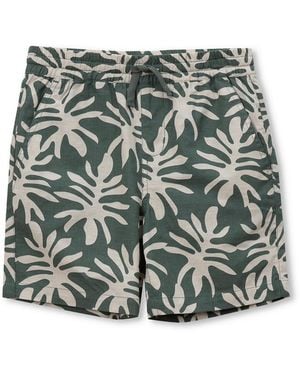 Lands' End Little And Big Boys Linen Slub Shorts - Green