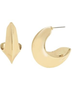 Steve Madden Vintage C Hoop Earrings - Metallic