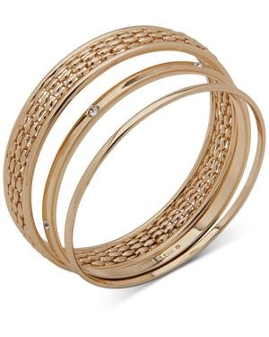 Anne Klein Tone 3-pc. Set Crystal Embellished Bangle Bracelets - Metallic