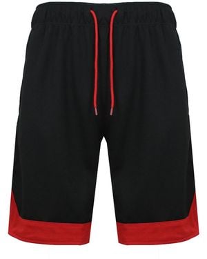 Galaxy By Harvic Premium Active Moisture Wicking Workout Mesh Shorts With Trim - Black