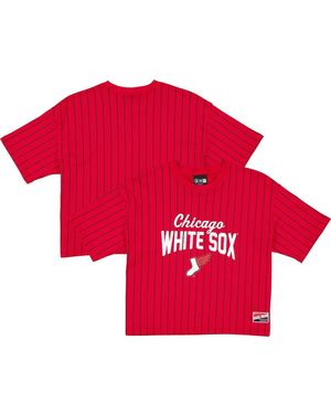 KTZ Red/black Chicago White Sox 2025 City Connect Pinstripe T-shirt