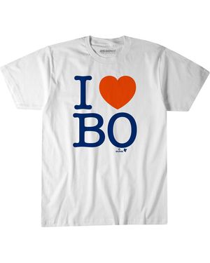 BreakingT And Bo Bichette New York Mets I Heart Bo T-shirt - White