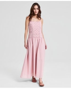 And Now This Embroidered Maxi Dress - Pink
