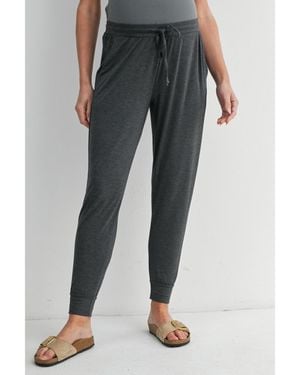 Hello Miss Maternity Relaxed Fit High Rise sweatpants - Black