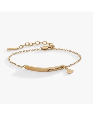 ALEX AND ANI You Are Worthy Inline Bracelet - White