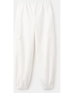 Mango baggy Cargo Pants - White
