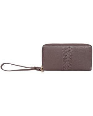 Lodis Leather Details Zip Wristlet Bag - Multicolor