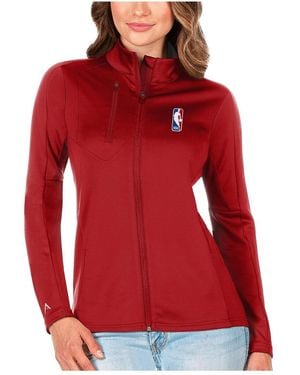 Antigua Nba Logoman Generation Full-zip Jacket - Red