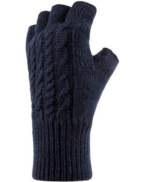 Heat Holders Ayla Cable Knit Fingerless Gloves - Blue