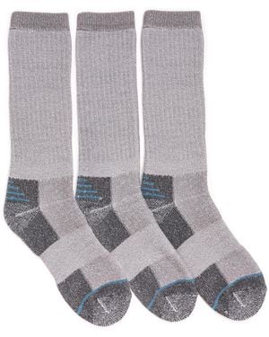 Muk Luks Ruff N Tuff Work Wear Cotton Crew Socks - Gray