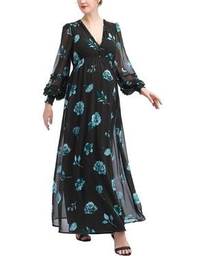 Kimi + Kai Kimi + Kai Maternity Maternty Floral Print Maxi Dress - Green
