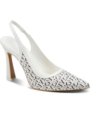 DKNY Cinette Slingback Pumps - White