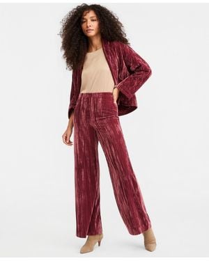 Marella Emmcrisma Crackle Velvet Pants - Red