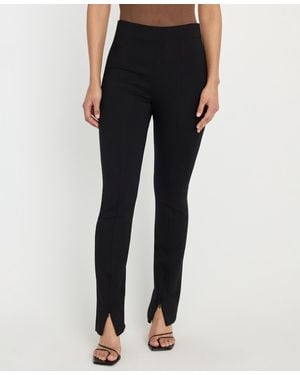 GOOD AMERICAN Soft Stretch Slit Front Pants - Black