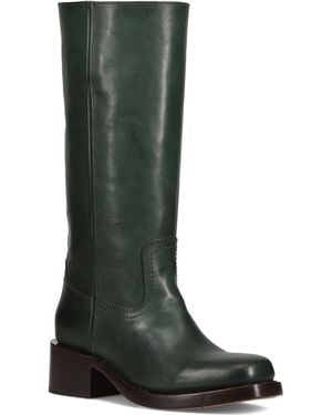 Frye Campus 14l Leather Tall Boots - Green