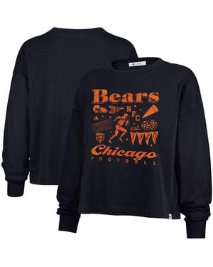 '47 Chicago Bears Team Collage Sydney Long Sleeve T-shirt - Blue
