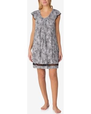 Ellen Tracy Yours To Love Short Sleeve Nightgown - Gray