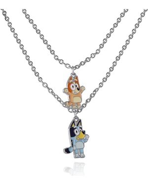 Bluey & Bingo Layered Pendant Necklace - White