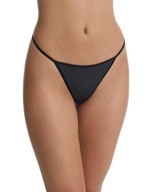 Skarlett Blue Late Night Faux Leather G-string Thong - Black