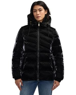 Scotch & Soda Schyler Boxy Puffer With Fixed Hood - Black