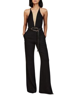 Reiss Kamila Wide-leg Sleeveless Chain-detail Jumpsuit - Black