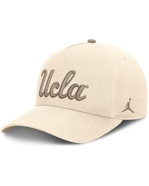 Nike Ucla Bruins Rise Five-panel Adjustable Embroidered Hat - Natural