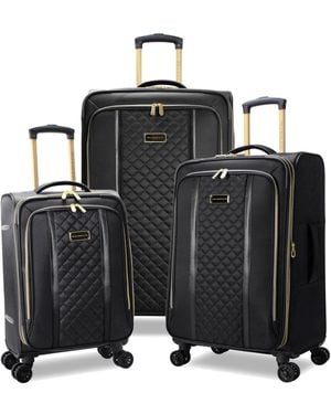 Stella Blanc Sloane 3-pc. Softside Expandable Spinner luggage Set - Black