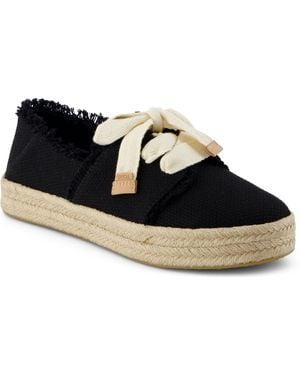 TOMS Carolina Lace-up Espadrille Sneakers - Black