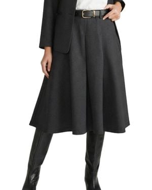 UNIVERSAL STANDARD Plus Size Aleya Pleated Ponte Skirt - Black