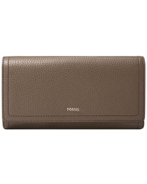Fossil Logan Rfid Flap Wallet - Brown